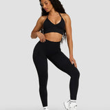 Elevate™ Sculpting Leggings sa Srednjim Strukom | Noćna Crna