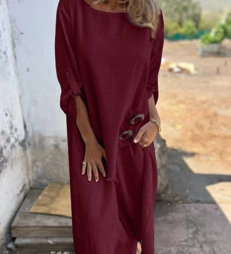 Isabelle | Opušteni set od mešavine lana