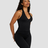 Elevate™ Sculpting Seamless Halterneck Top | Noćna Crna