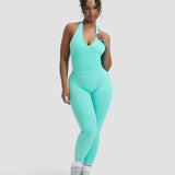Elevate™ Sculpting Seamless Halterneck Top | Clear Tides