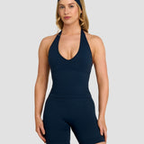 Elevate™ Sculpting Seamless Halterneck Top | Midnight Navy