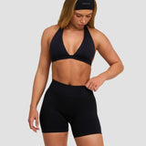 Elevate™ Sculpting Seamless V-Neck Halter Bra | Noćna Crna