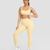 Elevate™ Sculpting Leggings sa Visokim Strukom | Zlatno Maslac