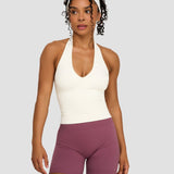 Elevate™ Sculpting Seamless Halterneck Top | Krem