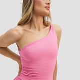 Elevate™ Sculpting Asymmetric Twist Top | Bubble Pink