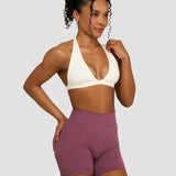 Elevate™ Sculpting Seamless V-Neck Halter Bra | Krem