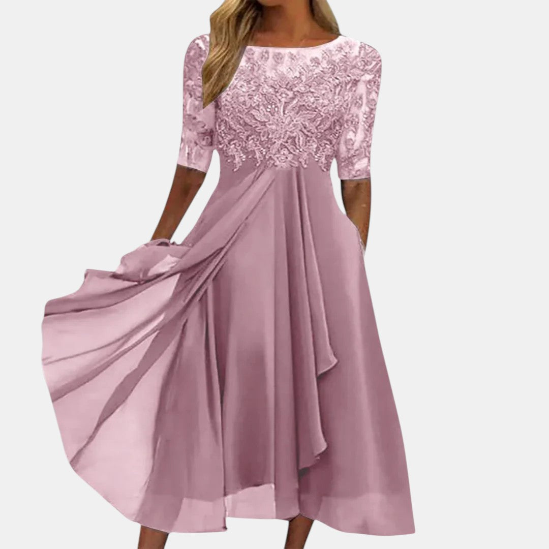 Kloi | Elegantna Čipkasta Haljina