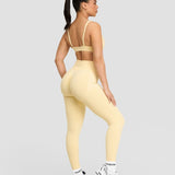 Elevate™ Sculpting Leggings sa Visokim Strukom | Zlatno Maslac