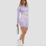 Elevate™ Sculpting High Waist Scrunch Šorts | Ljubičasta