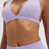 Elevate™ Sculpting Seamless V-Neck Halter Bra | Ljubičasta