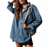 Emilia | Chic V-Izrezani Denimski Tunika Top