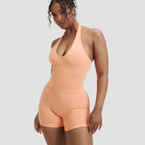 Elevate™ Sculpting Seamless Halterneck Top | Melon Ice