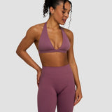 Elevate™ Sculpting Seamless V-Neck Halter Bra | Orhideja Mauve