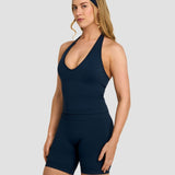 Elevate™ Sculpting Seamless Halterneck Top | Midnight Navy