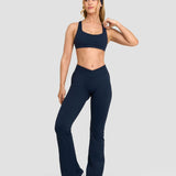 Elevate™ Sculpting Mid V-Waist Flare Leggings | Midnight Navy