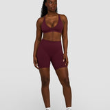 Elevate™ Sculpting Mid Waist Scrunch Šortsevi | Merlot