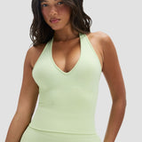 Elevate™ Sculpting Seamless Halterneck Top | Pistacija Zelena