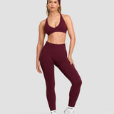 Elevate™ Skulpturalne Leggings sa Srednjim Strukom | Merlot