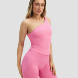 Elevate™ Sculpting Asymmetric Twist Top | Bubble Pink