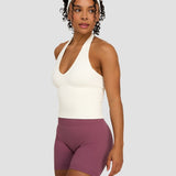 Elevate™ Sculpting Seamless Halterneck Top | Krem