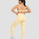 Elevate™ Sculpting Leggings sa Visokim Strukom | Zlatno Maslac