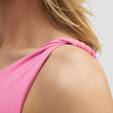 Elevate™ Sculpting Asymmetric Twist Top | Bubble Pink