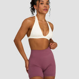 Elevate™ Sculpting Seamless V-Neck Halter Bra | Krem