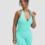 Elevate™ Sculpting Seamless Halterneck Top | Clear Tides