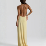 Mila | Halter Neck Backless Maxi Dress