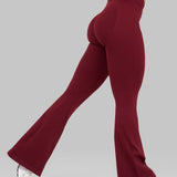 Elevate™ Skulptirajuće Leggings sa Srednjim V-strukom i Raširenim Nogu | Fine Wine