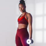 Elevate™ Sculpting Seamless Adjustable Halter Bra | Merlot
