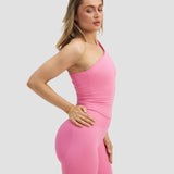 Elevate™ Sculpting Asymmetric Twist Top | Bubble Pink