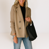 Marta™ | Elegantan kaput sa pletenim rukavima