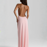 Mila | Halter Neck Backless Maxi Dress
