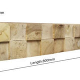 Shikaku 3D Dřevěný Panel na Zeď - Světle Hnědý Odtín (Sada 4 nebo 12)