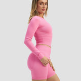 Elevate™ Kompresioni Dugi Rukav Top | Bubble Pink