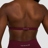 Elevate™ Sculpting Seamless V-Neck Halter Bra | Merlot