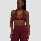 Elevate™ Sculpting Seamless V-Neck Halter Bra | Merlot
