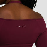 Elevate™ Sculpting Seamless V-Neck Top | Merlot