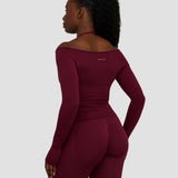 Elevate™ Sculpting Seamless V-Neck Top | Merlot