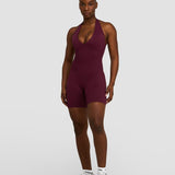 Elevate™ Sculpting Halterneck All In One | Merlot