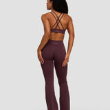 Elevate™ Sculpting Mid V-Waist Flare Leggings | Tamno ljubičasta