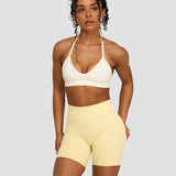 Elevate™ Sculpting Seamless Adjustable Halter Bra | Krem