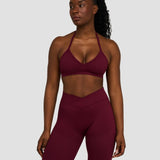 Elevate™ Sculpting Seamless Adjustable Halter Bra | Merlot