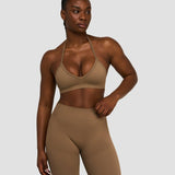Elevate™ Sculpting Seamless Adjustable Halter Bra | Toffee
