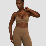 Elevate™ Sculpting Seamless Adjustable Halter Bra | Toffee