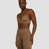 Elevate™ Sculpting Seamless Adjustable Halter Bra | Toffee