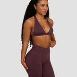 Elevate™ Sculpting Seamless V-Neck Halter Bra | Tamno ljubičasta