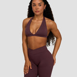 Elevate™ Sculpting Seamless V-Neck Halter Bra | Tamno ljubičasta