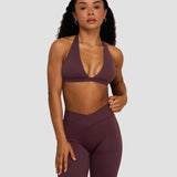 Elevate™ Sculpting Seamless V-Neck Halter Bra | Tamno ljubičasta